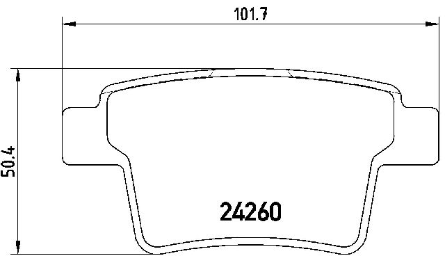 2005-2007 Ford Freestyle Disc Brake Pad Set - Rear (Brembo)