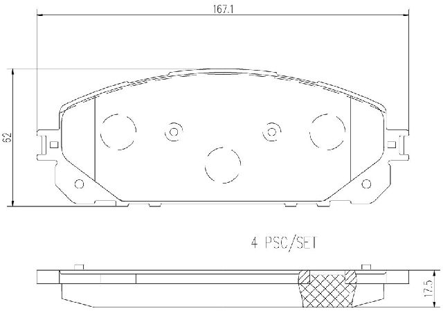 2014-2021 Jeep Cherokee Disc Brake Pad Set - Front (Brembo)