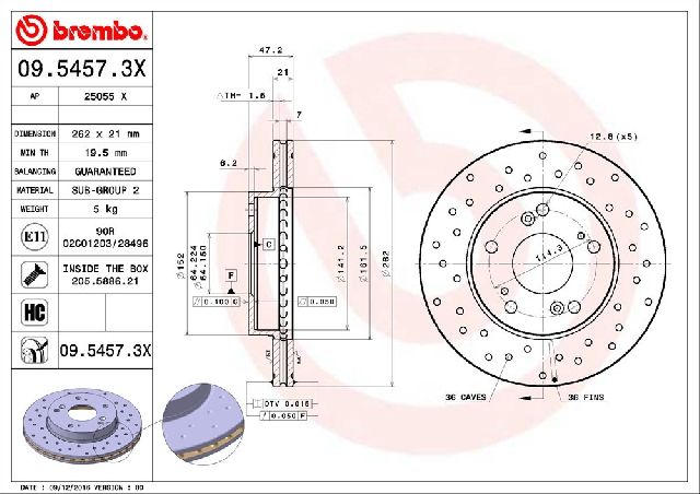 2002-2006 Acura RSX Disc Brake Rotor - Front (Brembo)