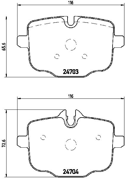 2020-2023 BMW X4 Disc Brake Pad Set - Rear (Brembo)