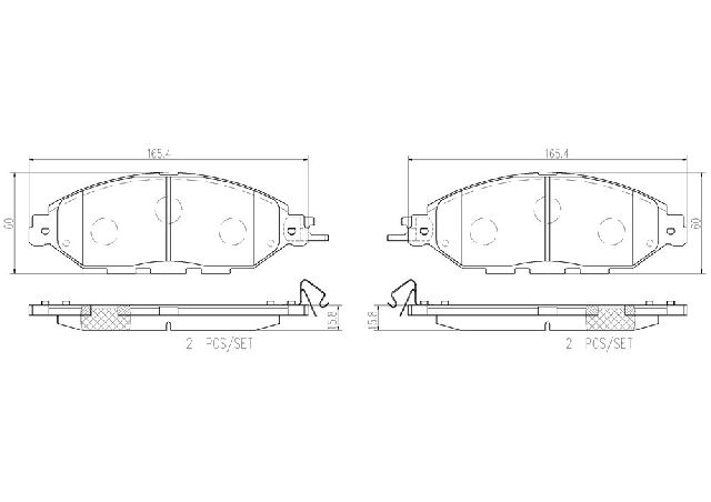2004-2009 Nissan Quest Disc Brake Pad Set - Front (Brembo)