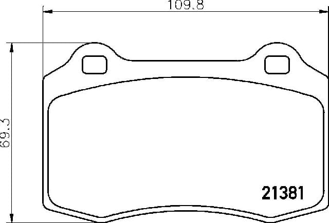 2001-2006 Jaguar XK8 Disc Brake Pad Set - Rear (Brembo)
