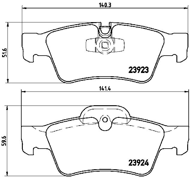 2006-2011 Mercedes-Benz ML350 Disc Brake Pad Set - Rear (Brembo)