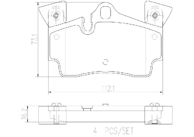 2005-2006 Porsche Cayenne Disc Brake Pad Set - Rear (Brembo)