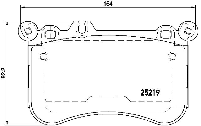 2012-2018 Mercedes-Benz CLS550 Disc Brake Pad Set - Front (Brembo)