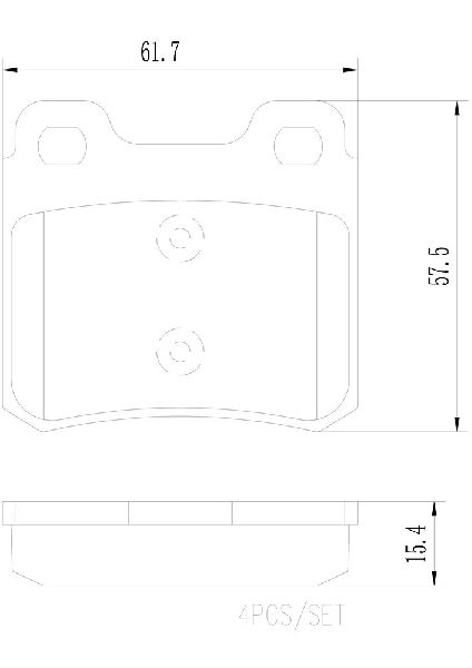 1994-1996 Saab 900 Disc Brake Pad Set - Rear (Brembo)