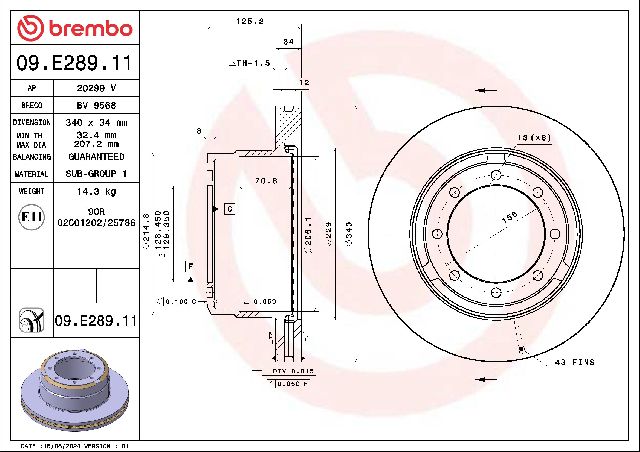 2010 Ford F-250 Super Duty Disc Brake Rotor - Rear (Brembo)
