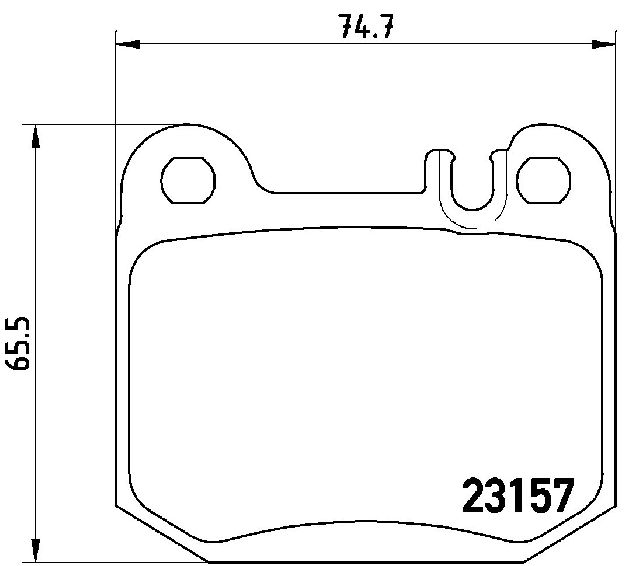 2002-2005 Mercedes-Benz ML500 Disc Brake Pad Set - Rear (Brembo)