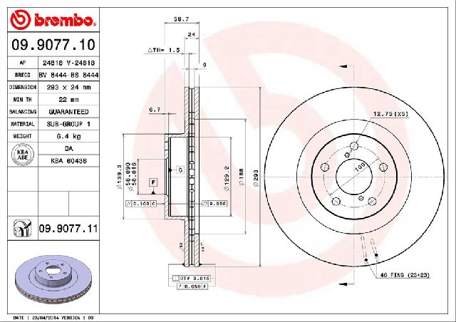 2003-2006 Subaru Baja Disc Brake Rotor - Front (Brembo)