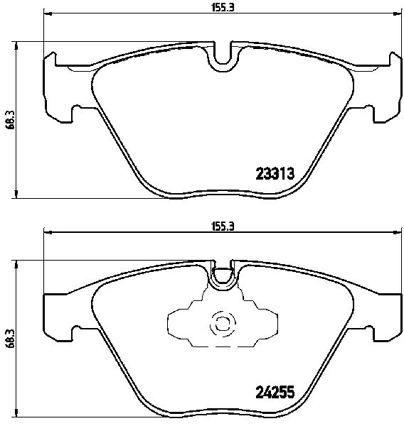 2007-2013 BMW 328i Disc Brake Pad Set - Front (Brembo)
