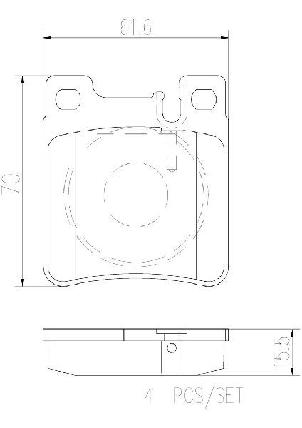 1994-1999 Mercedes-Benz S320 Disc Brake Pad Set - Rear (Brembo)