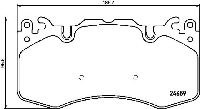 2010-2022 Land Rover Range Rover Sport Disc Brake Pad Set - Front (Brembo)