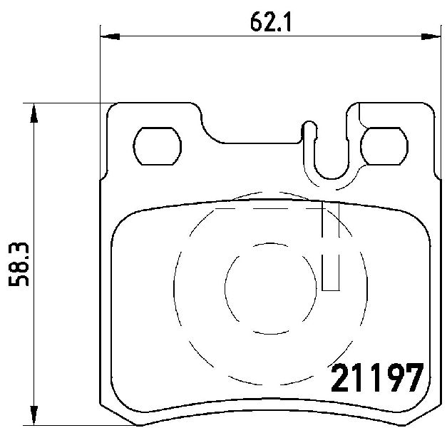 1996-2000 Mercedes-Benz C280 Disc Brake Pad Set - Rear (Brembo)