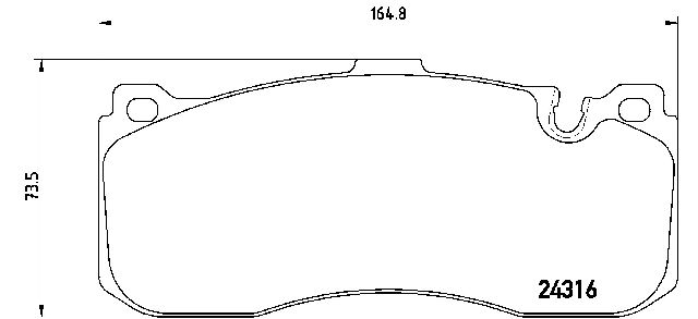 2007-2013 BMW 328i Disc Brake Pad Set - Front (Brembo)