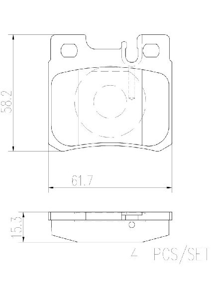 1996-2000 Mercedes-Benz C280 Disc Brake Pad Set - Rear (Brembo)