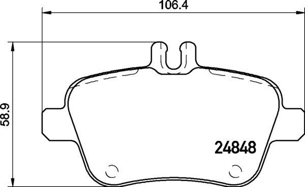 2015-2020 Mercedes-Benz GLA250 Disc Brake Pad Set - Rear (Brembo)
