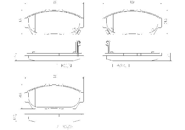 1994-1995 Honda Civic Disc Brake Pad Set - Front (Brembo)