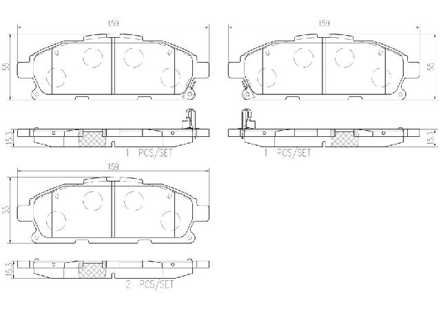 2011-2017 Nissan Quest Disc Brake Pad Set - Front (Brembo)
