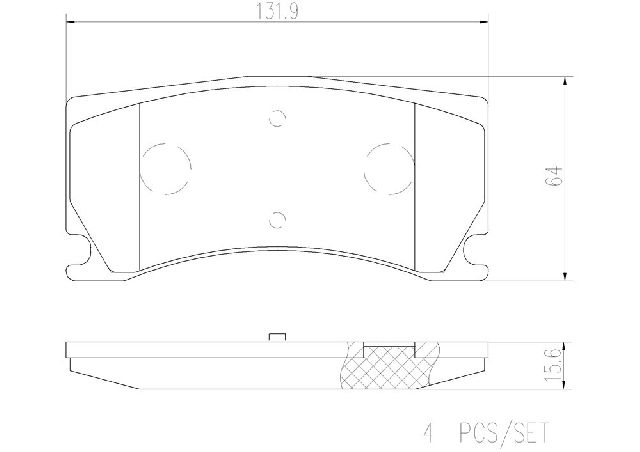 2008-2009 Jaguar XKR Disc Brake Pad Set - Rear (Brembo)