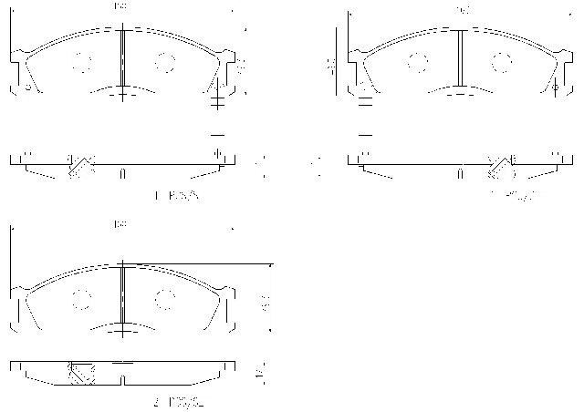 1986-1994 Nissan D21 Disc Brake Pad Set - Front (Brembo)