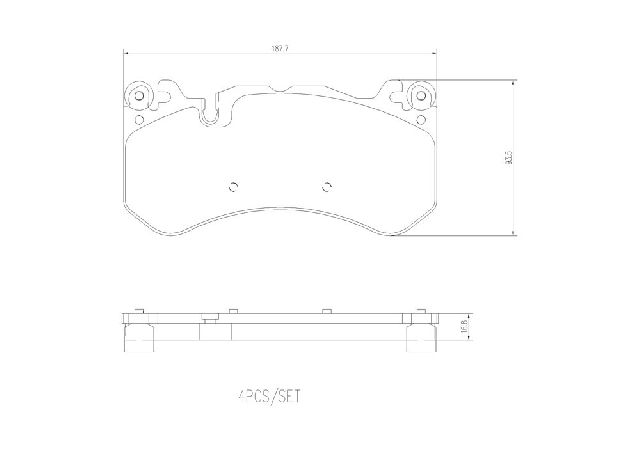 2014-2018 Audi RS7 Disc Brake Pad Set - Front (Brembo)