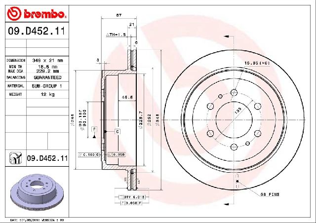 2011 Ford F-150 Disc Brake Rotor - Rear (Brembo)