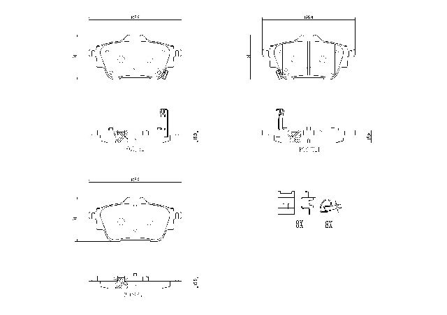 2020-2024 Nissan Sentra Disc Brake Pad Set - Rear (Brembo)
