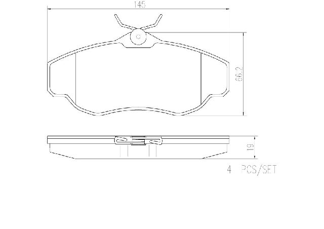 1996-2001 Land Rover Range Rover Disc Brake Pad Set - Front (Brembo)