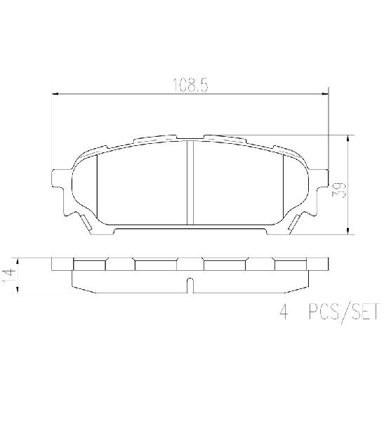 2005-2006 Saab 9-2X Disc Brake Pad Set - Rear (Brembo)