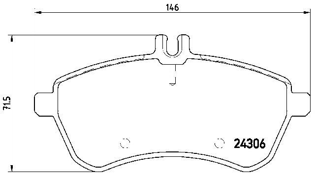 2008-2012 Mercedes-Benz C300 Disc Brake Pad Set - Front (Brembo)
