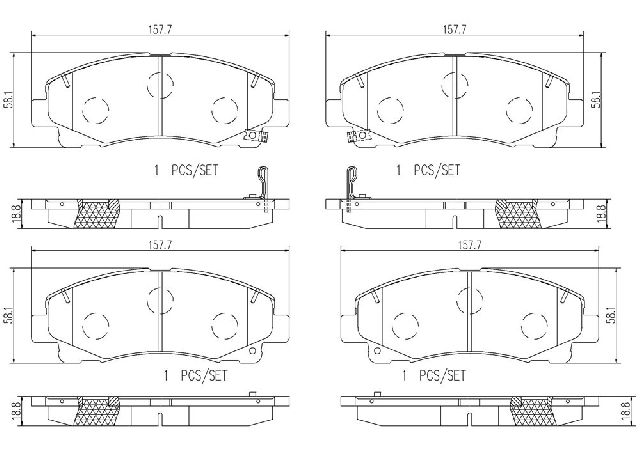 2015-2020 Acura TLX Disc Brake Pad Set - Front (Brembo)