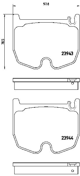 2004-2007 Mercedes-Benz SL600 Disc Brake Pad Set - Front (Brembo)