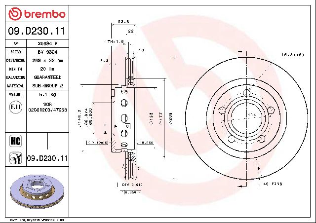 2002-2003 Audi S6 Disc Brake Rotor - Rear (Brembo)