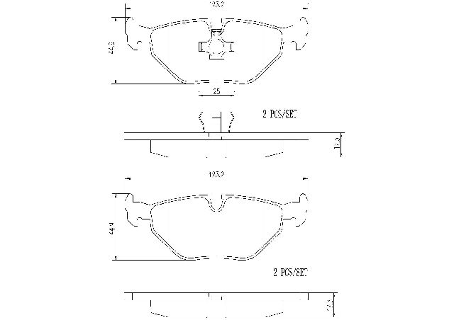 1998-2002 BMW Z3 Disc Brake Pad Set - Rear (Brembo)