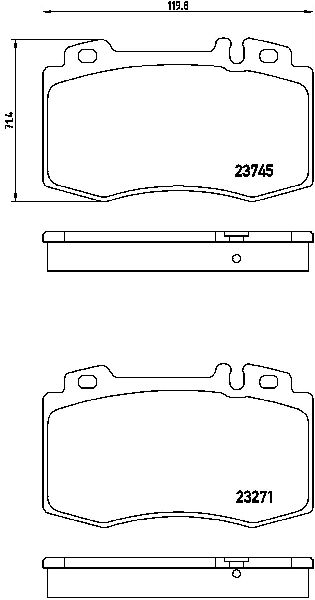 2001-2002 Mercedes-Benz S600 Disc Brake Pad Set - Front (Brembo)