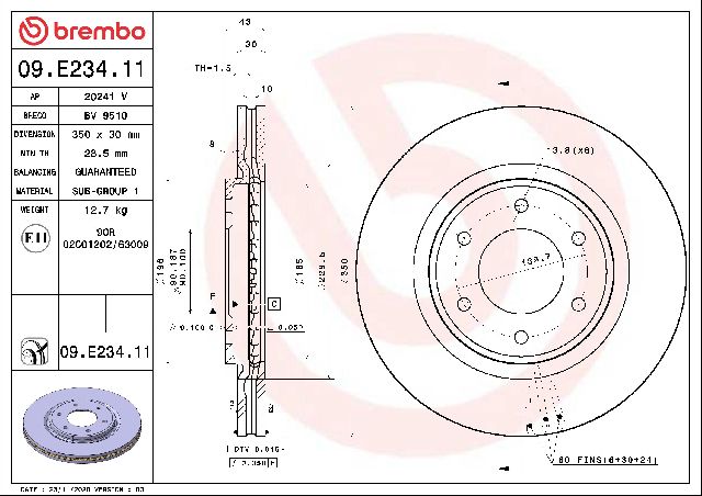 2007-2013 INFINITI QX56 Disc Brake Rotor - Front (Brembo)