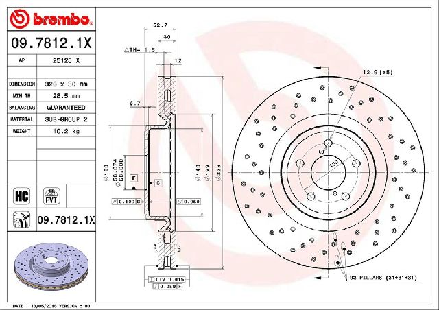 2004 Subaru Impreza Disc Brake Rotor - Front (Brembo)