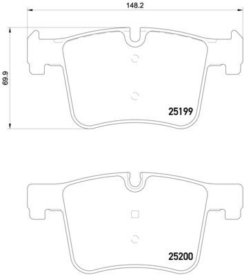 2011-2017 BMW X3 Disc Brake Pad Set - Front (Brembo)