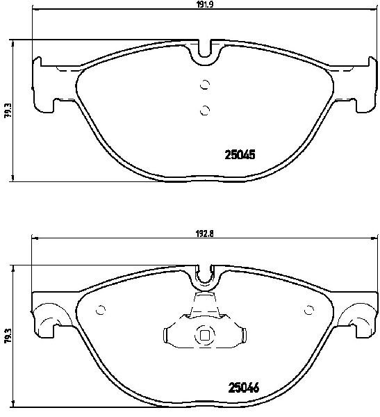 2012-2013 BMW 528i Disc Brake Pad Set - Front (Brembo)