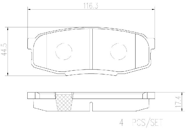 2008-2022 Toyota Sequoia Disc Brake Pad Set - Rear (Brembo)