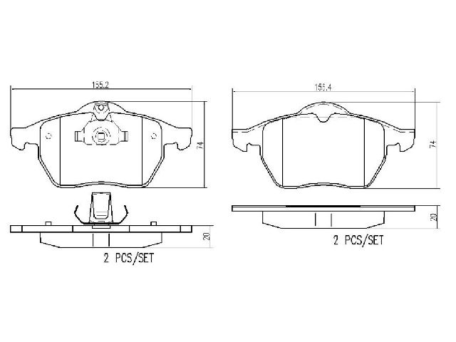 1997 Saab 900 Disc Brake Pad Set - Front (Brembo)