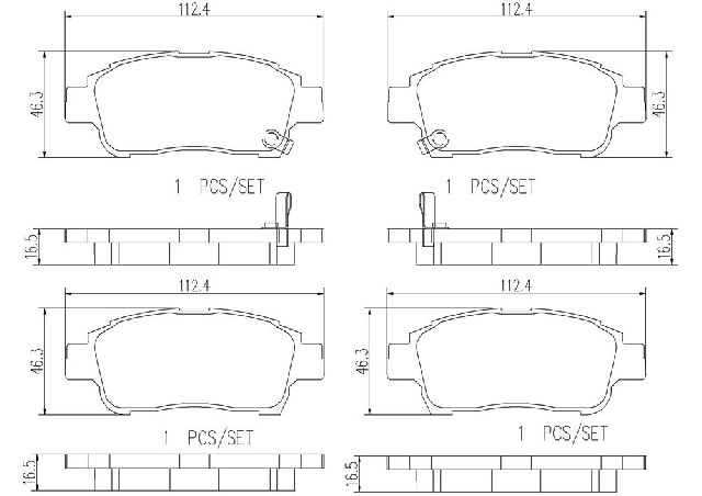 2000 Toyota Echo Disc Brake Pad Set - Front (Brembo)