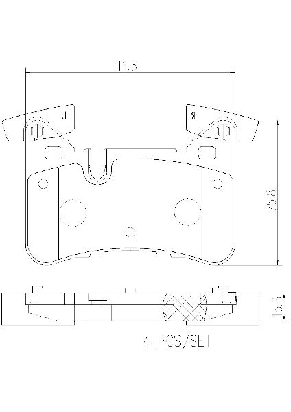 2012-2014 Mercedes-Benz CLS63 AMG Disc Brake Pad Set - Rear (Brembo)