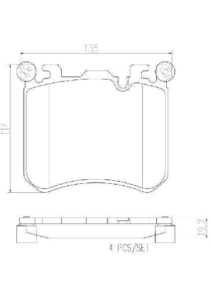 2010-2014 BMW X6 Disc Brake Pad Set - Front (Brembo)