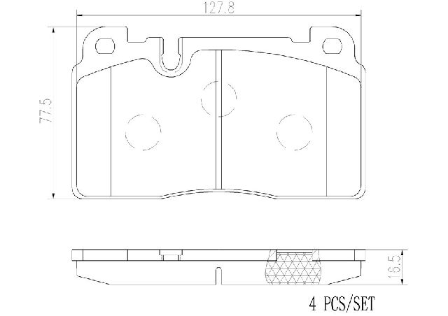 2017-2023 Porsche Macan Disc Brake Pad Set - Front (Brembo)