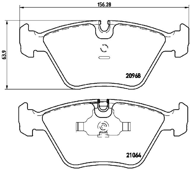 1998-2002 BMW Z3 Disc Brake Pad Set - Front (Brembo)