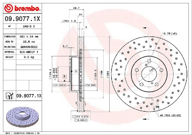 2003-2006 Subaru Baja Disc Brake Rotor - Front (Brembo)