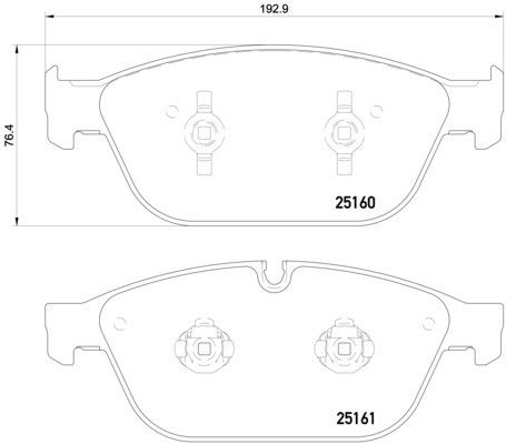2014-2017 Audi SQ5 Disc Brake Pad Set - Front (Brembo)