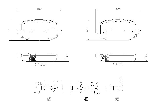 2020-2022 Ford Police Interceptor Utility Disc Brake Pad Set - Rear (Brembo)