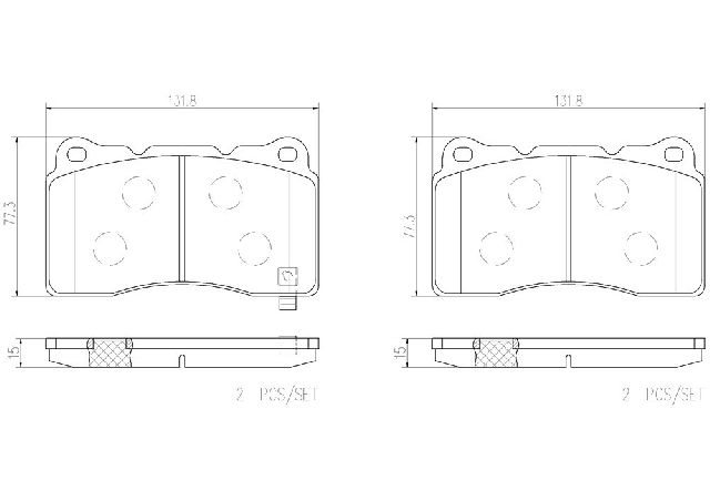 2014-2021 Subaru WRX Disc Brake Pad Set - Front (Brembo)